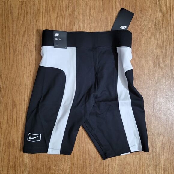 Nike Sportswear NSW Street Bike Compression Shorts Tights Black White Women's S - Picture 5 of 13